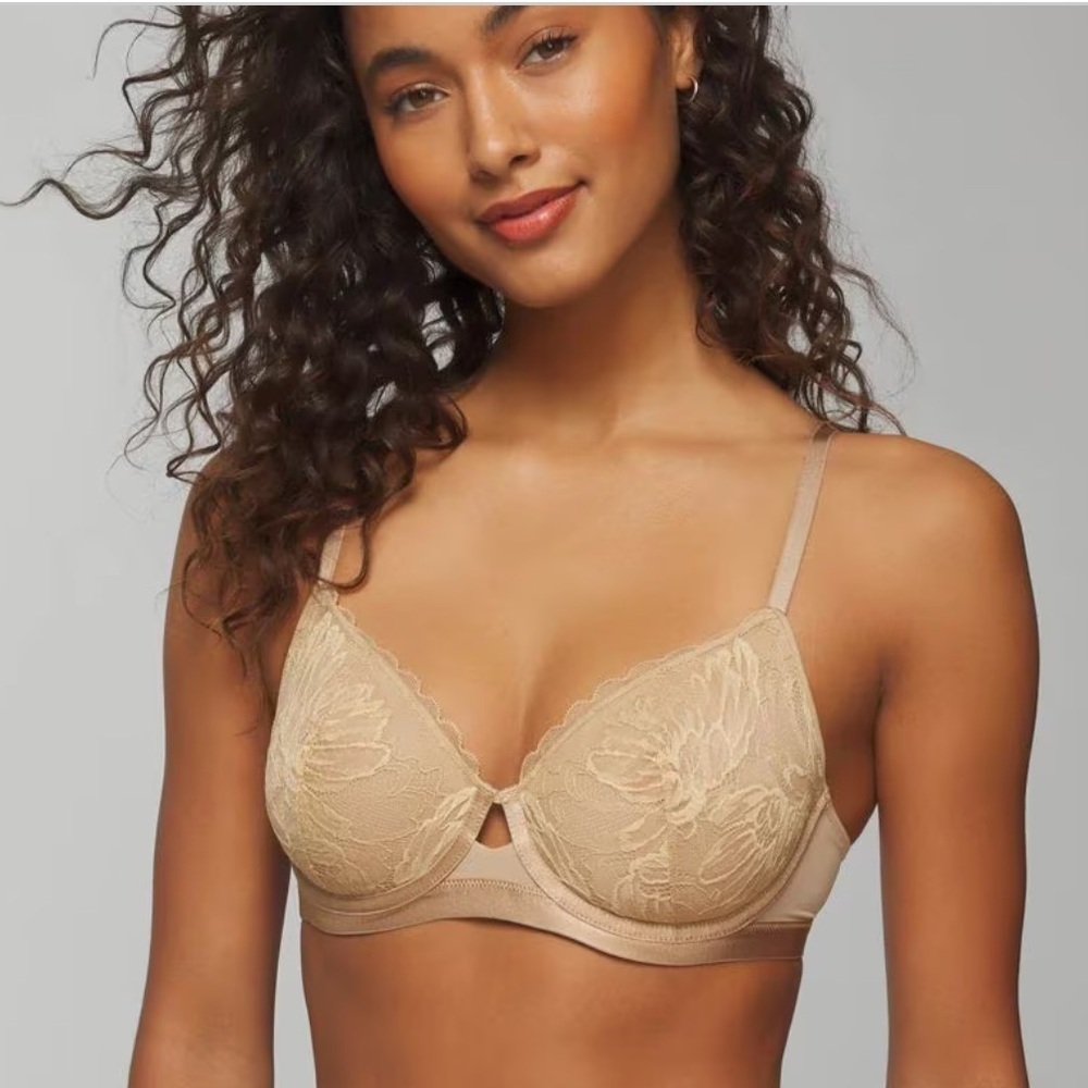 Soma Elegant Lace Women's Bra in Tan 38DD underwear